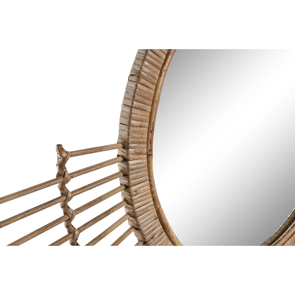 Väggspegel DKD Home Decor Brun Naturell Urban 68 x 2 x 68 cm - 6