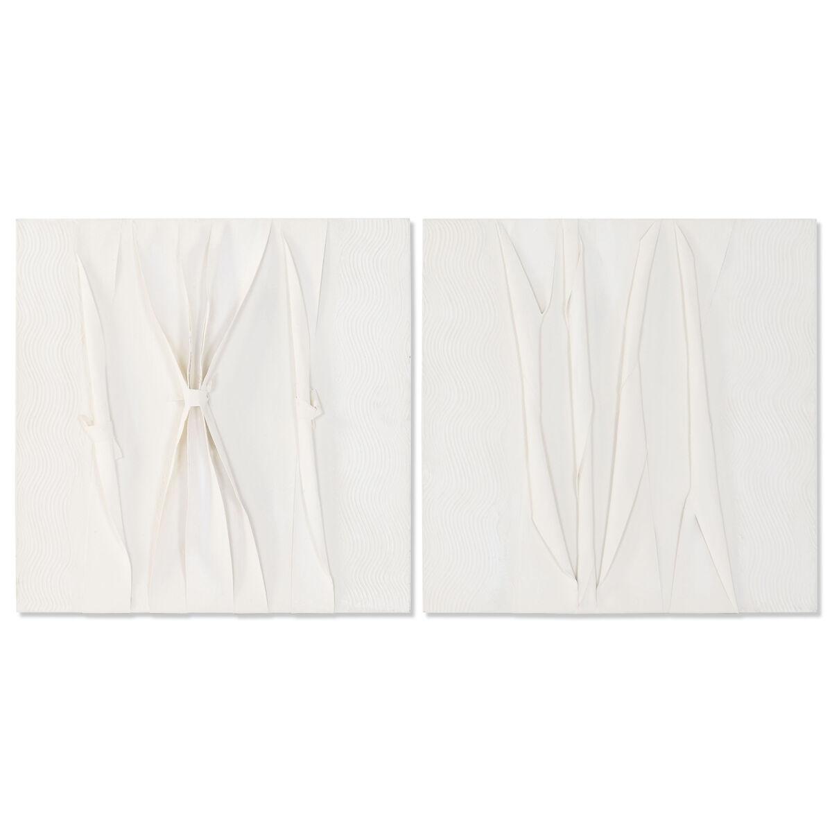 Kanvas Home ESPRIT Vit Abstrakt Skandinavisk 60 x 3,5 x 60 cm (2 antal)
