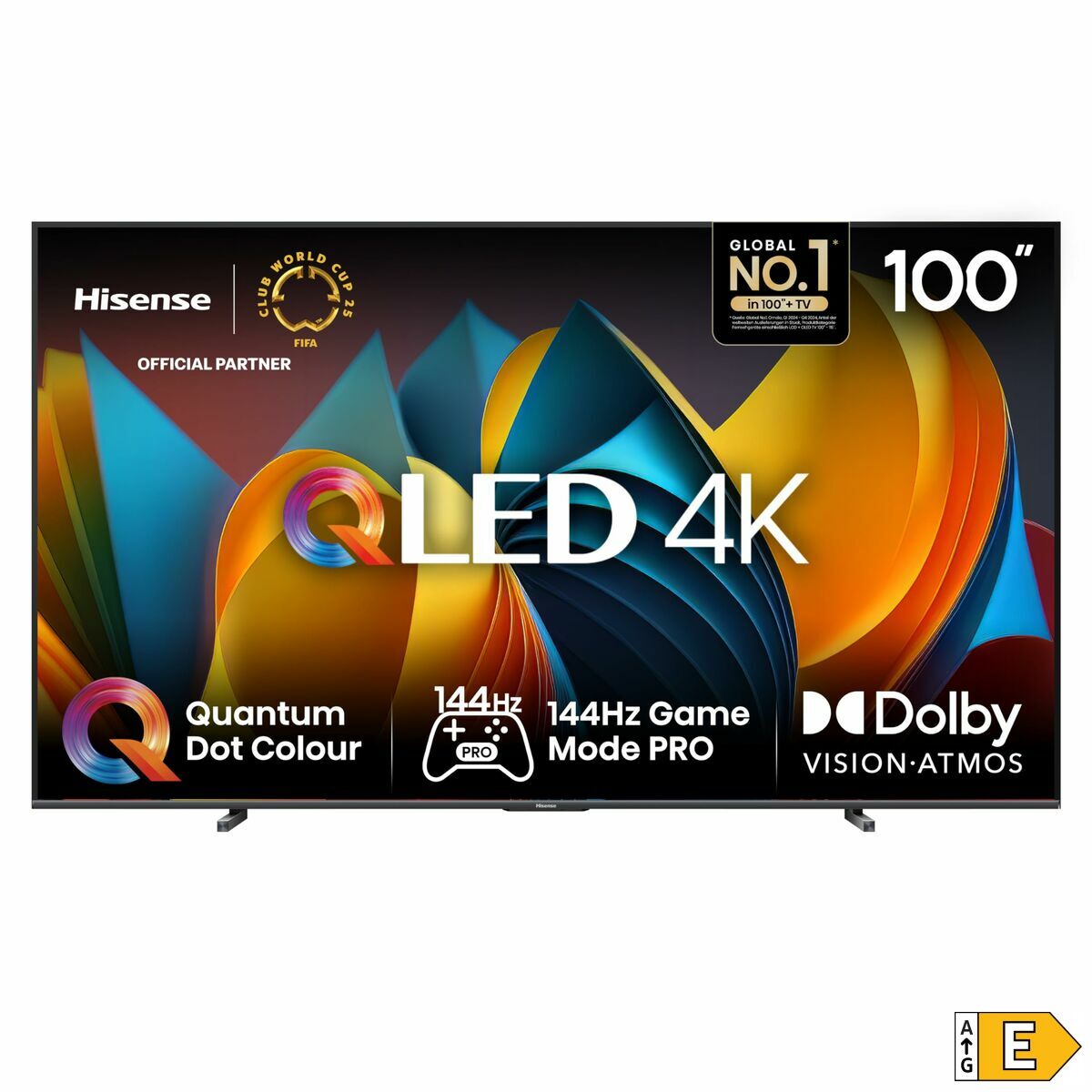 Smart TV Hisense 100E7NQ     100 100" 4K Ultra HD LED HDR QLED Svart - 3
