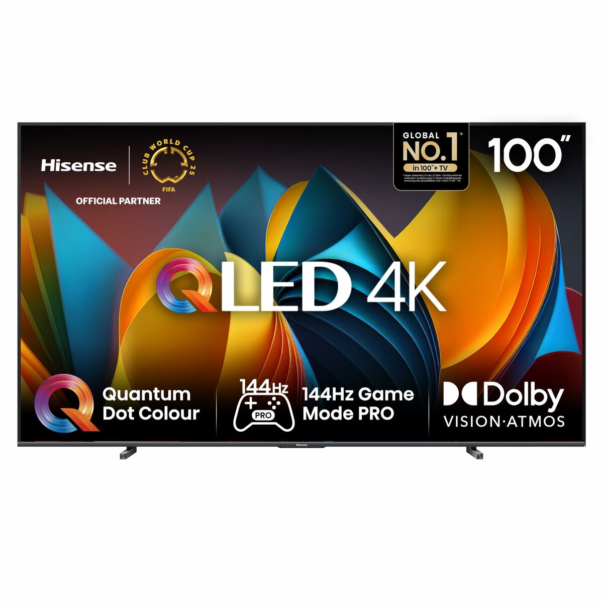 Smart TV Hisense 100E7NQ     100 100" 4K Ultra HD LED HDR QLED Svart - 2