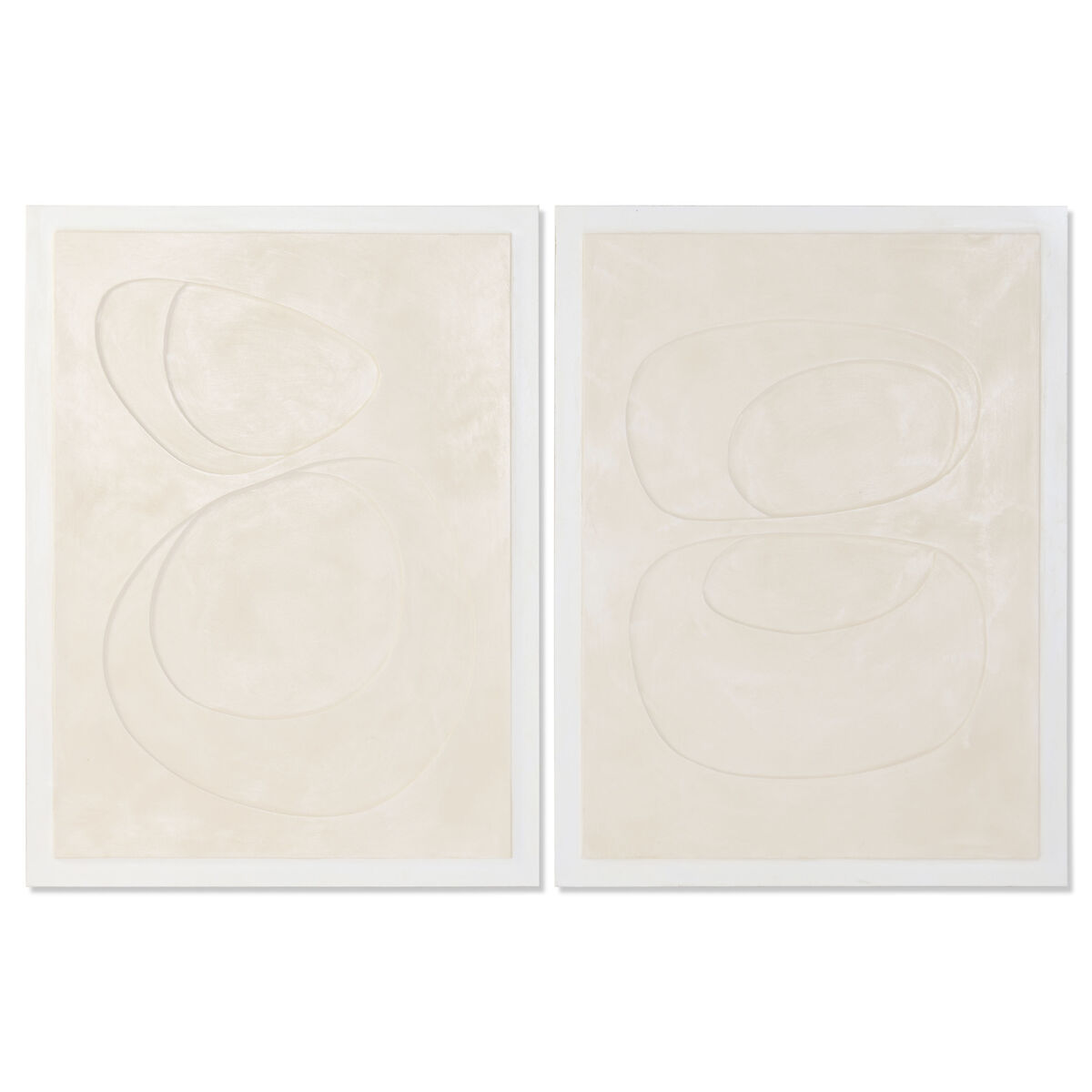 Kanvas Home ESPRIT Beige Modern Skandinavisk 90 x 3,5 x 120 cm (2 antal)