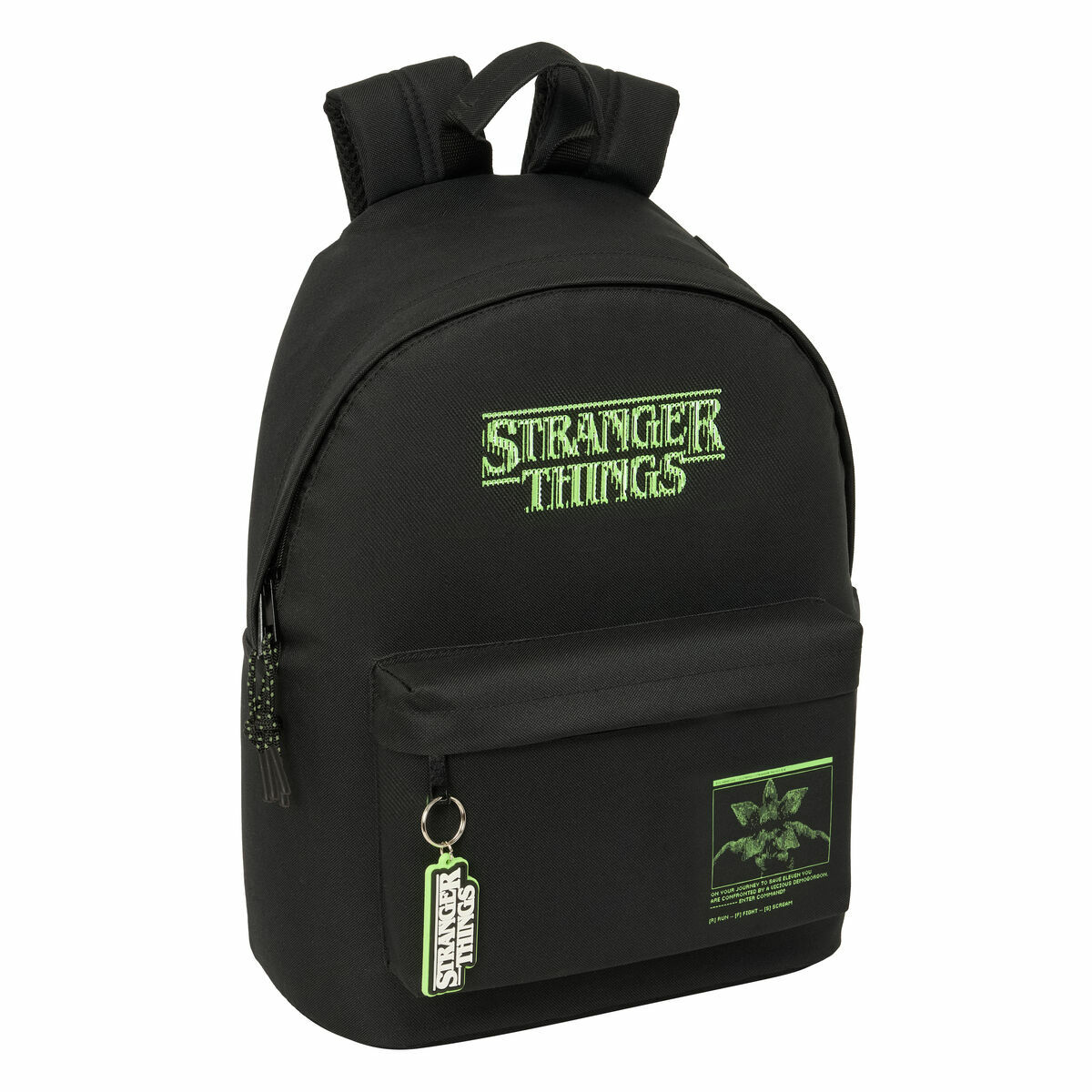 Skolryggsäck Stranger Things Svart 31 x 41 x 16 cm