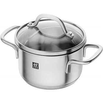 Gryta med lock Zwilling Pico Silvrig Aluminium Stål Ø 12 cm 800 ml