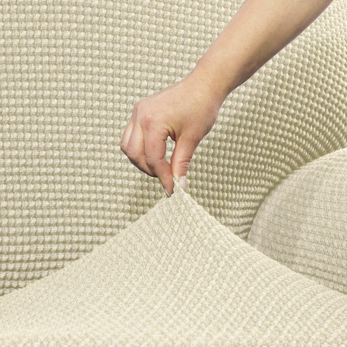 Skydd för chaiselong med kort vänster arm Sofaskins Beige (Renoverade A) - 6