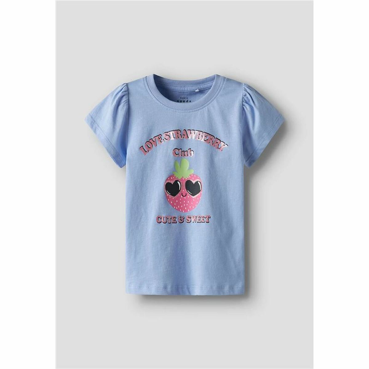 Barn T-shirt med kortärm Name It Nmfvibeke Capsl Serenity Indigo - 2