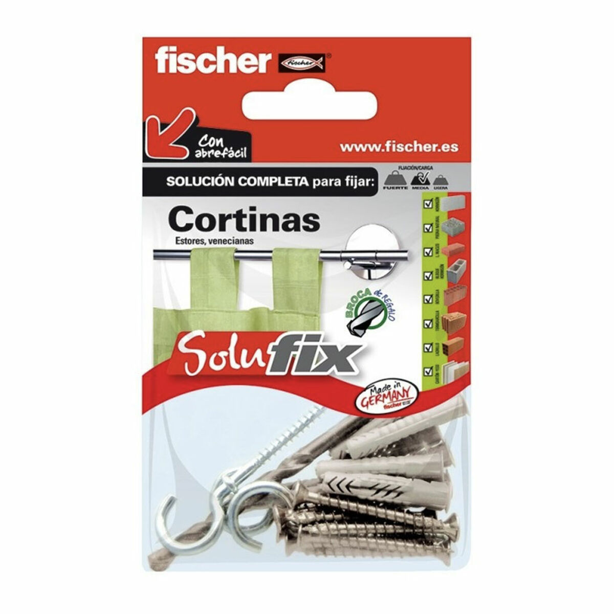 Fästsats Fischer Solufix 502687 Gardiner 21 Delar - 2