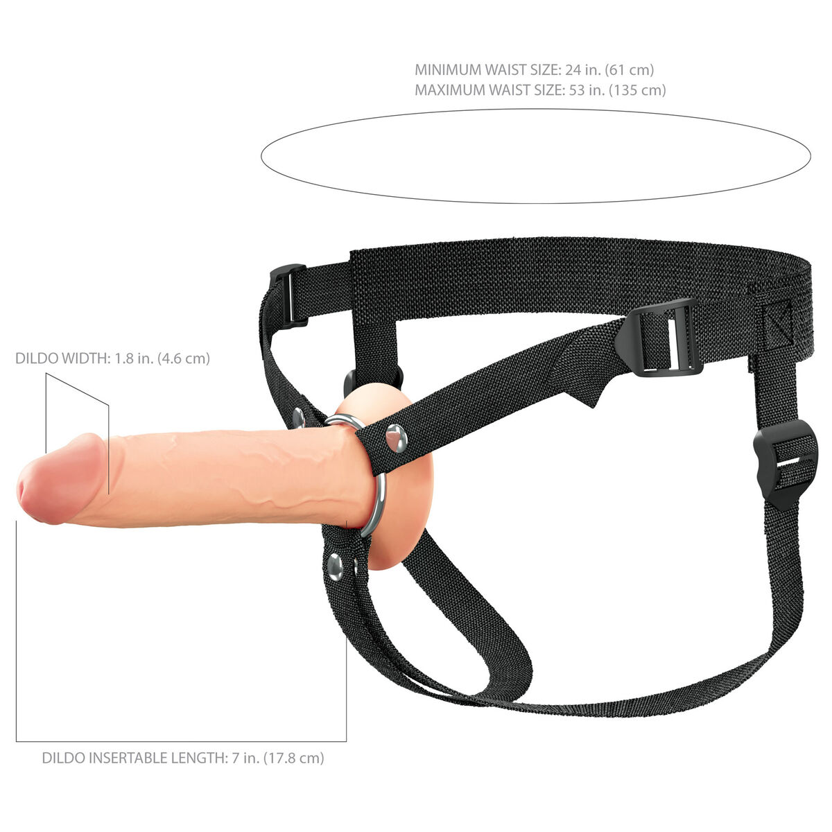 Strap-on dildo Pipedream Fantasy X-tensions Elite - 7