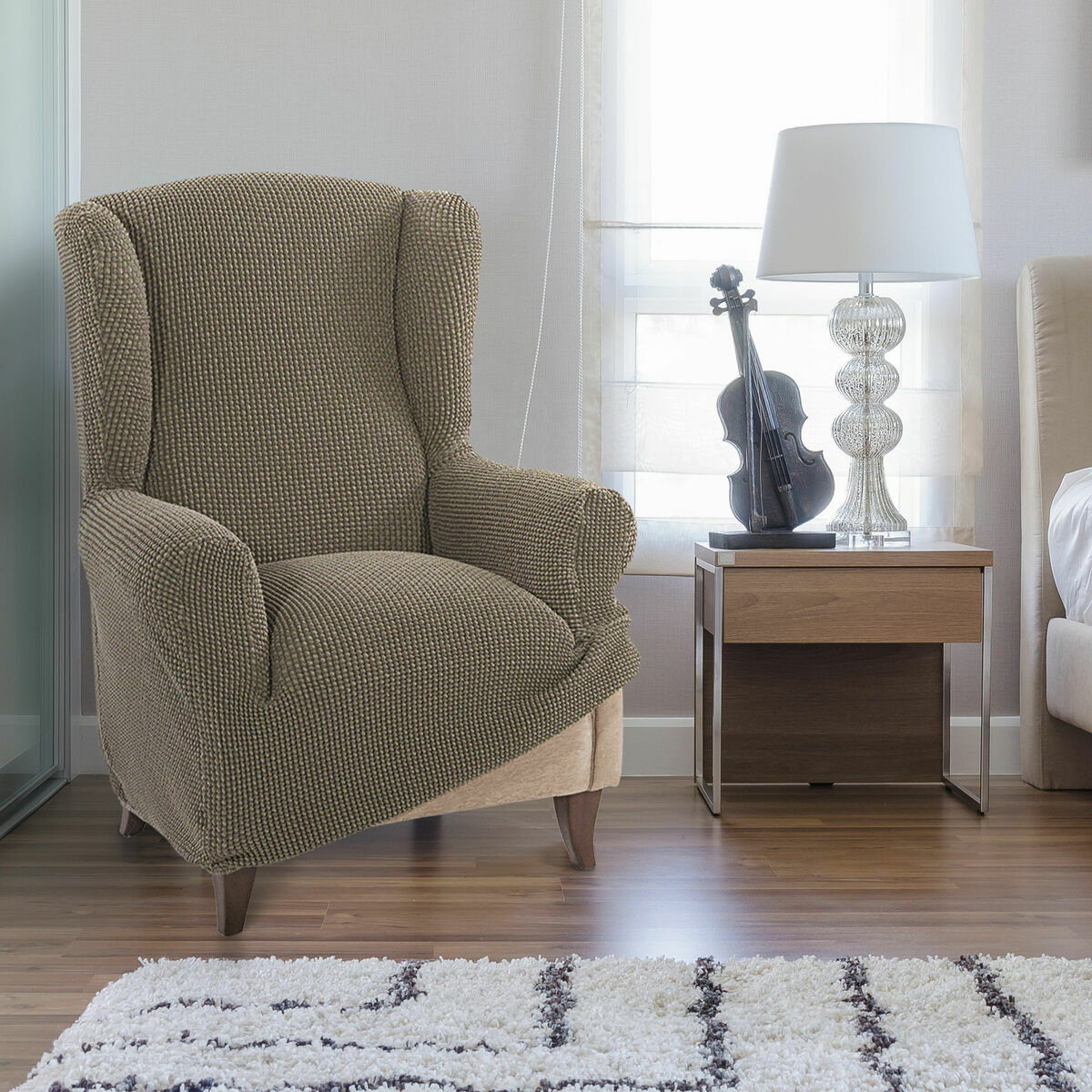 Öronlappsfåtöljöverdrag Sofaskins (Renoverade A) - 3