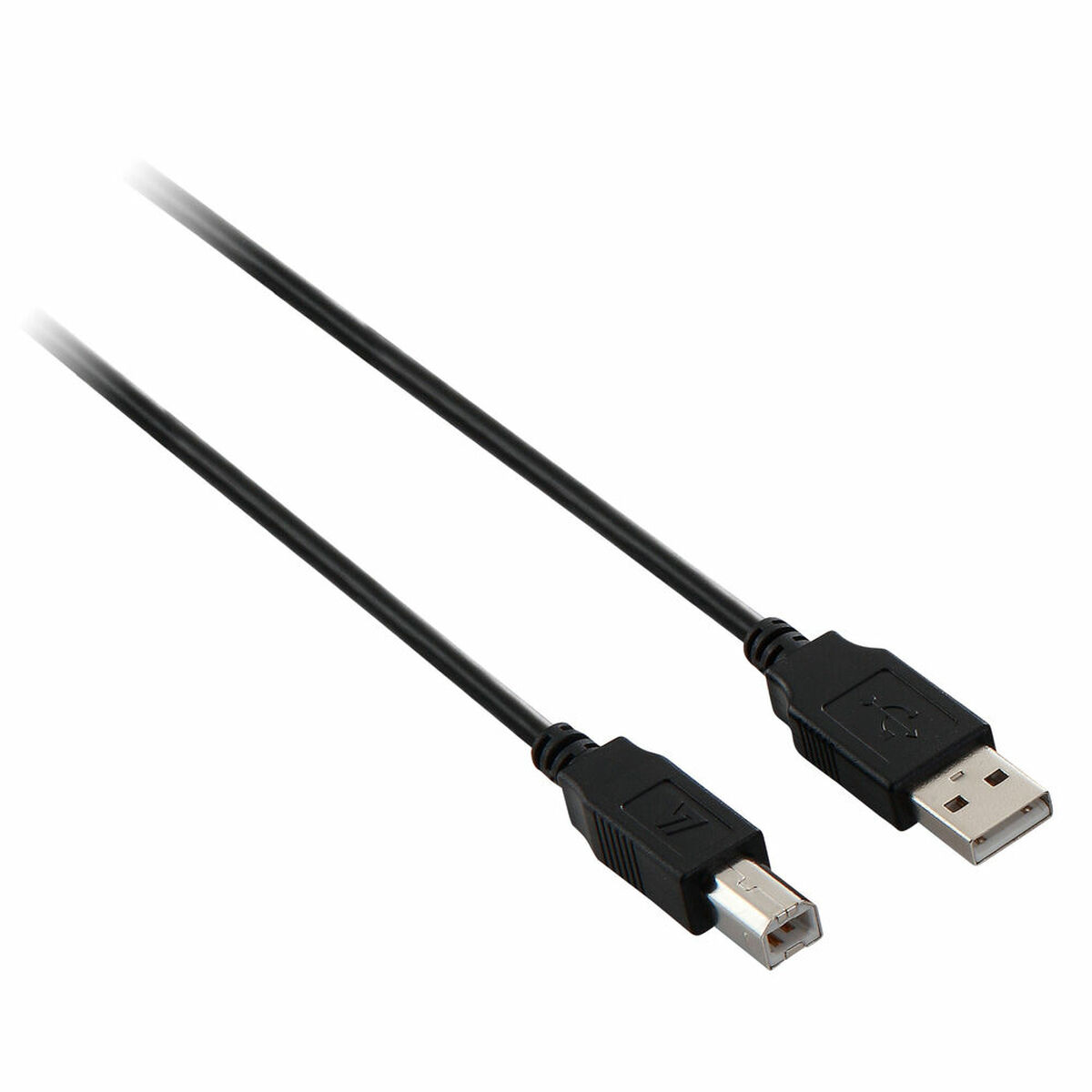 USB A till USB B Kabel V7 V7E2USB2AB-1.8M      Svart