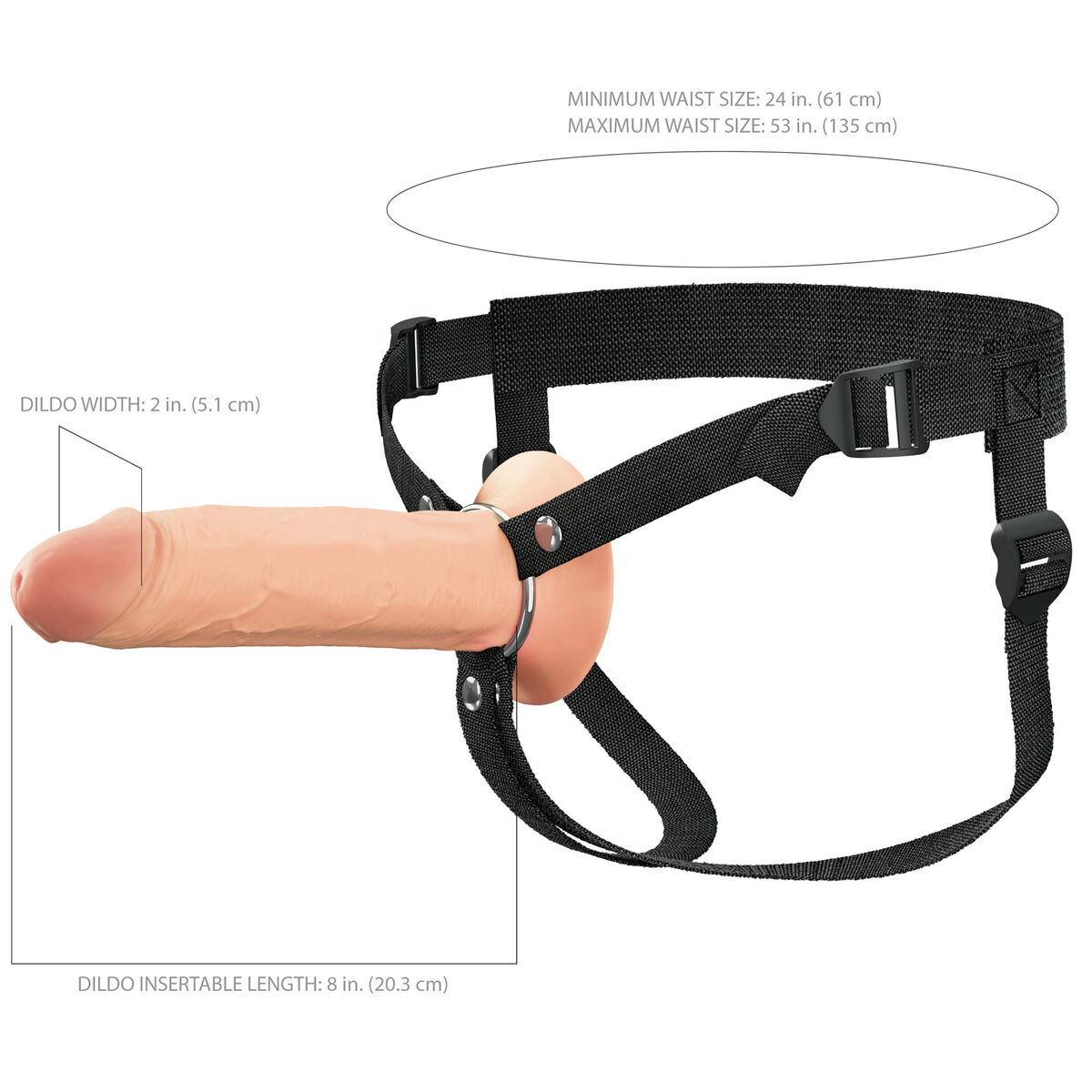 Strap-on dildo Pipedream Fantasy X-tensions Elite - 7
