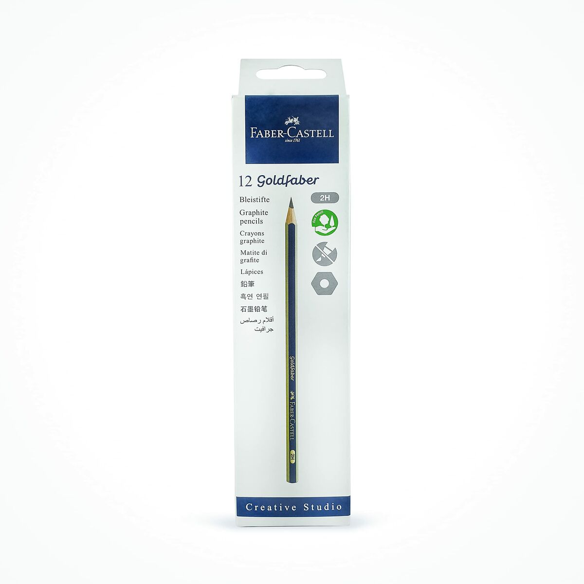 Penna Faber-Castell GoldFaber 1221 Sexkantig 2H (12 antal) - 4
