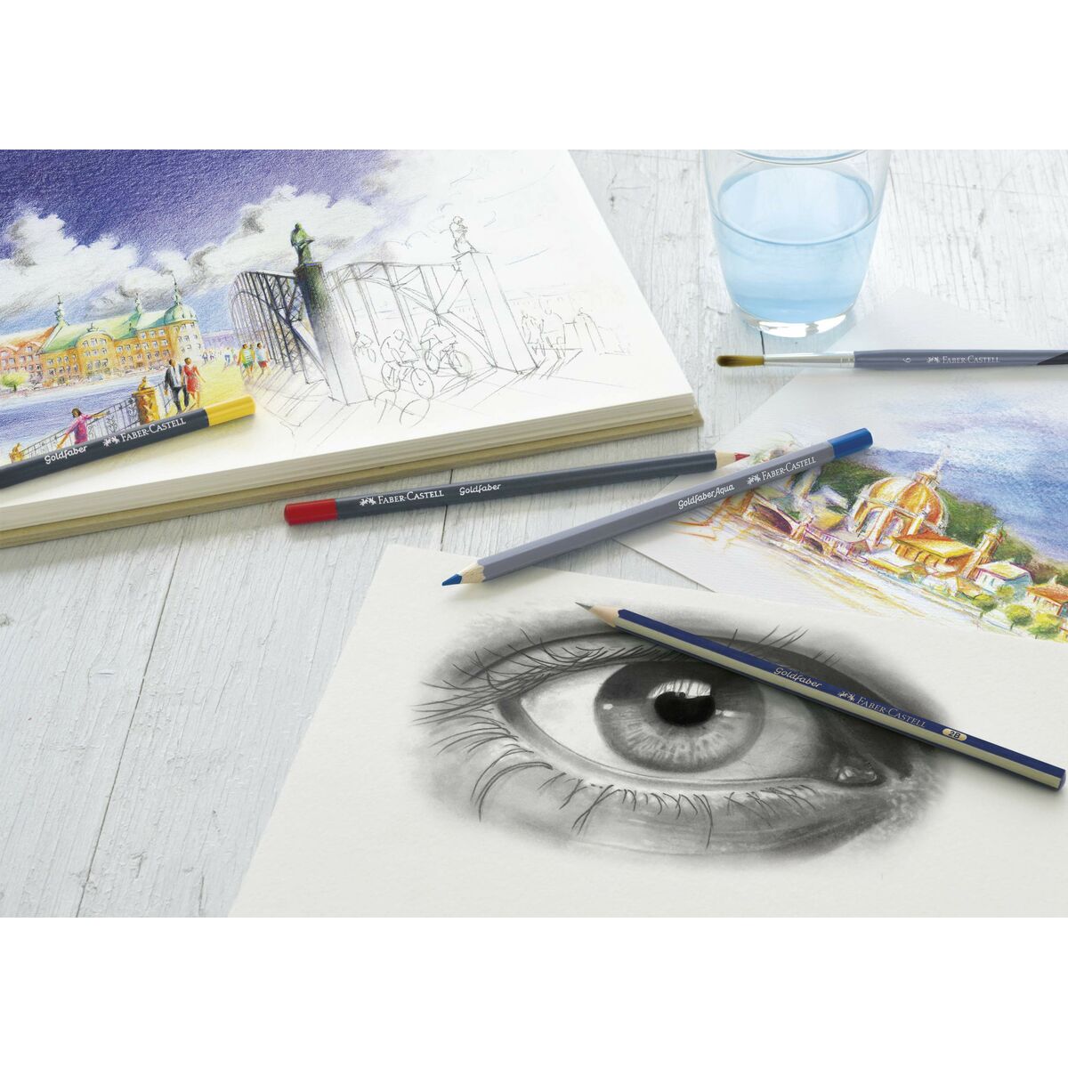 Penna Faber-Castell GoldFaber 1221 Sexkantig 2H (12 antal) - 5
