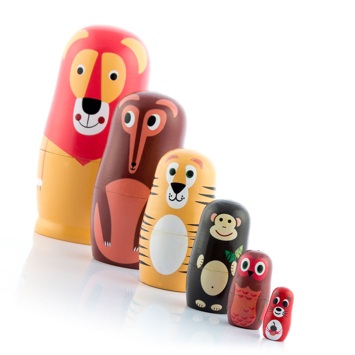 Rysk trädocka med djurfigurer Funimals InnovaGoods 11 Delar - 26