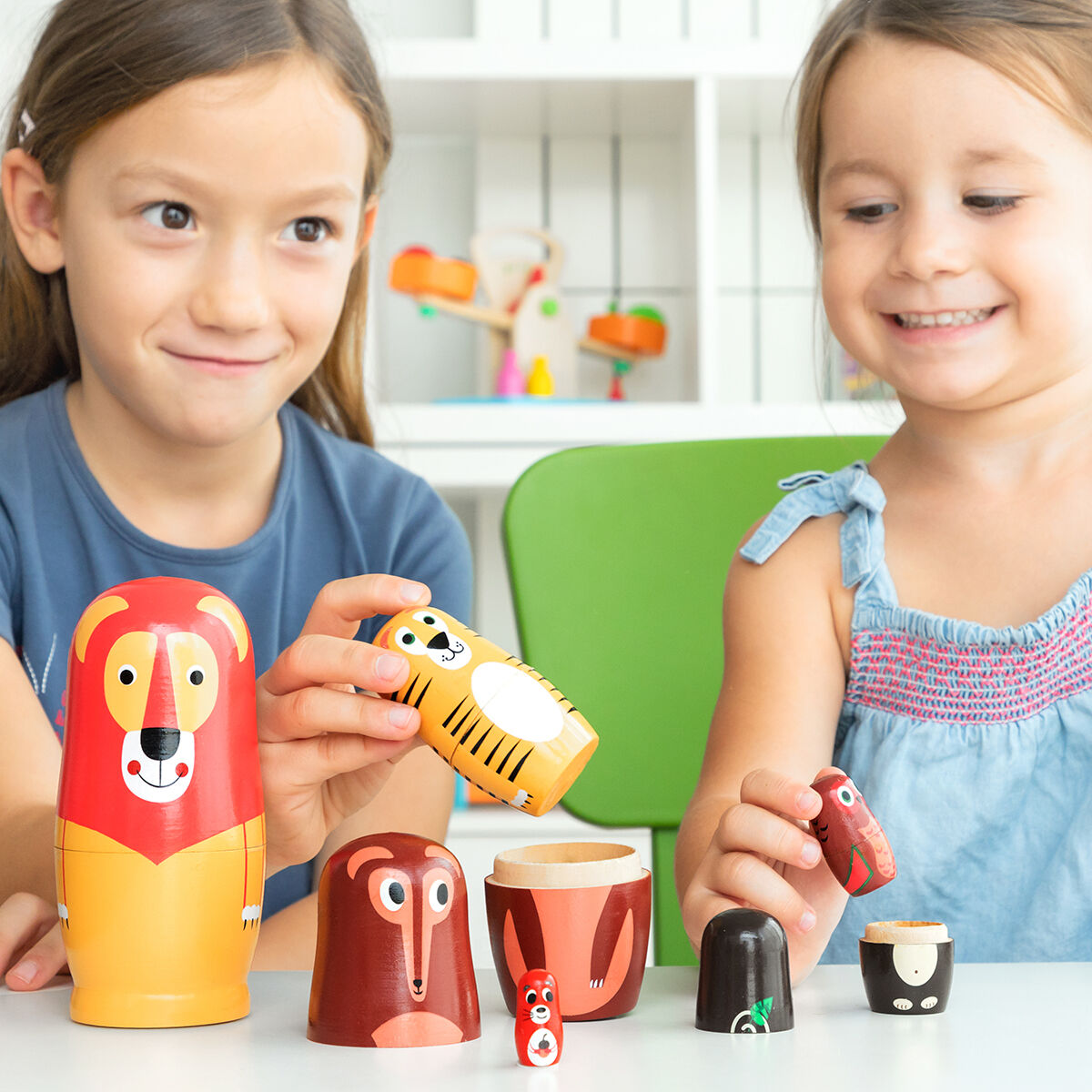 Rysk trädocka med djurfigurer Funimals InnovaGoods 11 Delar - 28