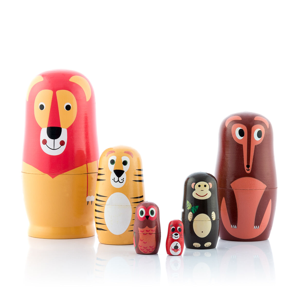 Rysk trädocka med djurfigurer Funimals InnovaGoods 11 Delar - 19