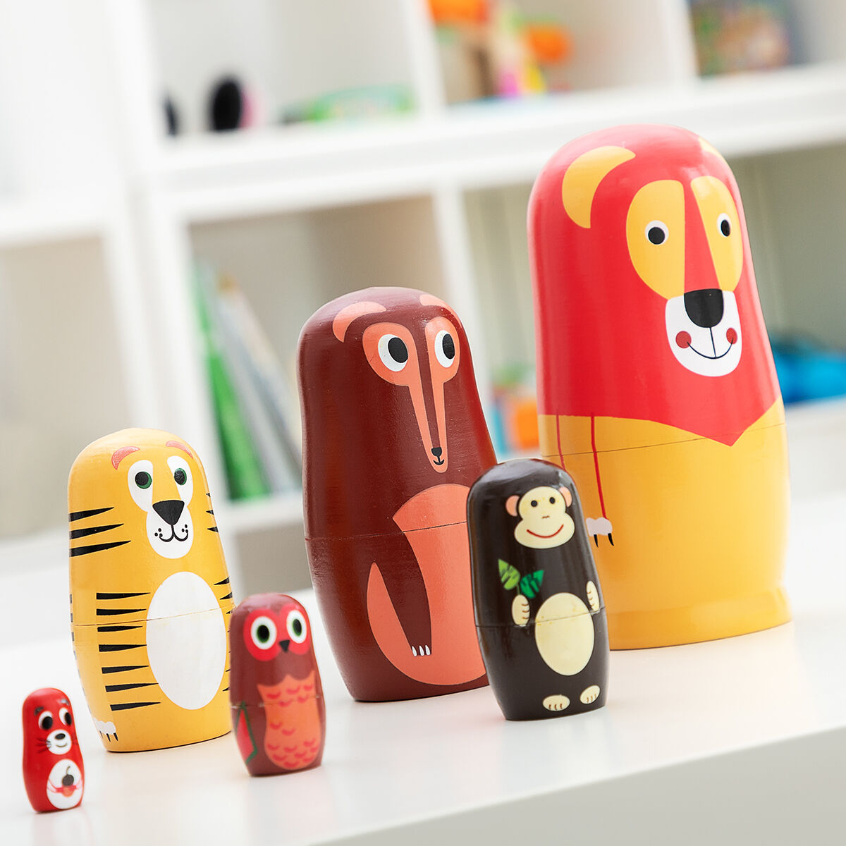 Rysk trädocka med djurfigurer Funimals InnovaGoods 11 Delar - 29