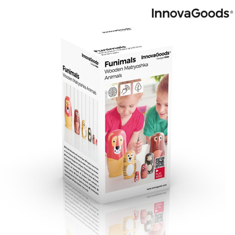Rysk trädocka med djurfigurer Funimals InnovaGoods 11 Delar - 10