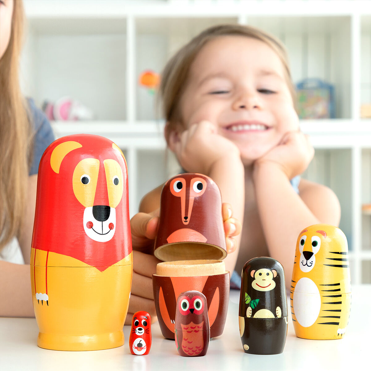 Rysk trädocka med djurfigurer Funimals InnovaGoods 11 Delar - 17