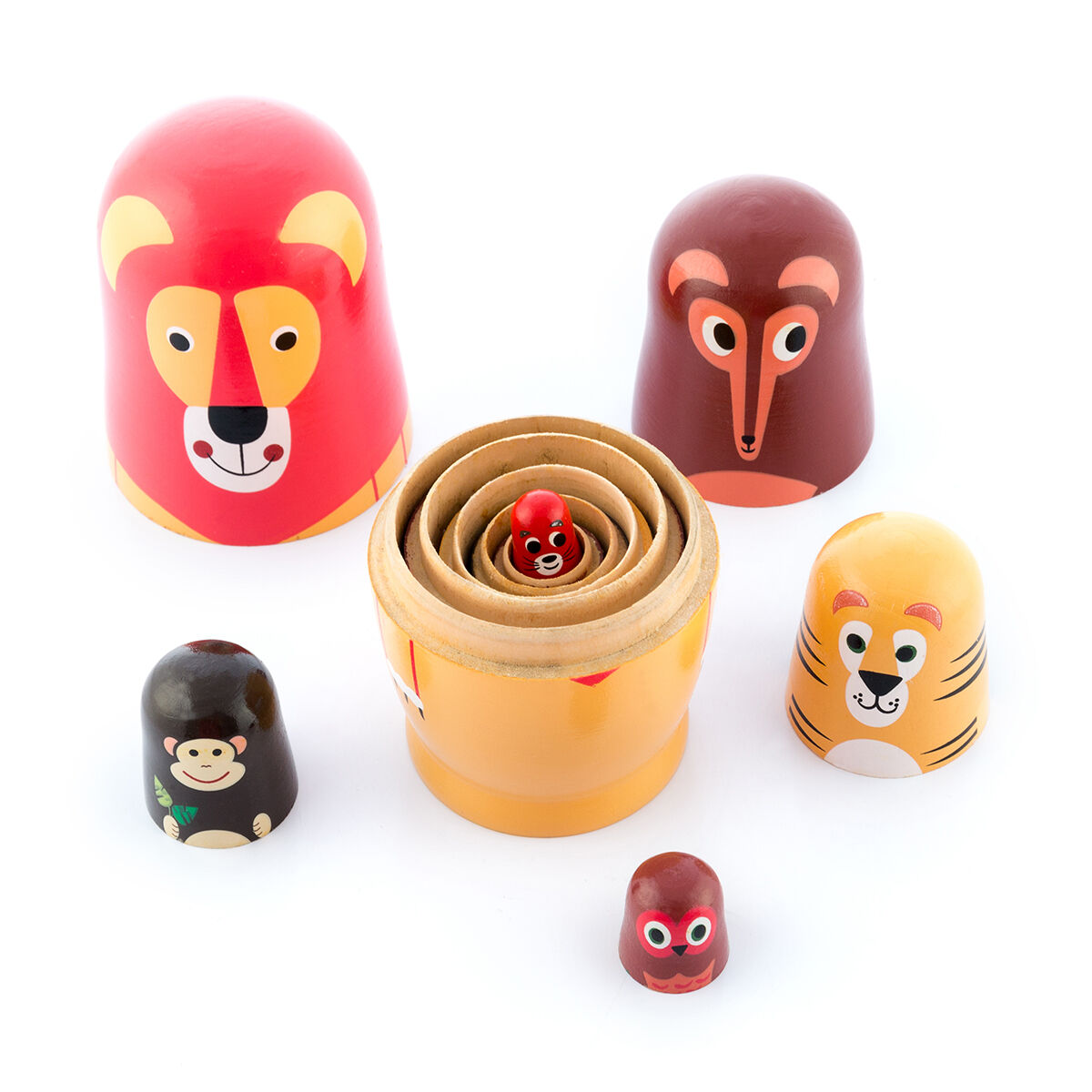 Rysk trädocka med djurfigurer Funimals InnovaGoods 11 Delar - 20