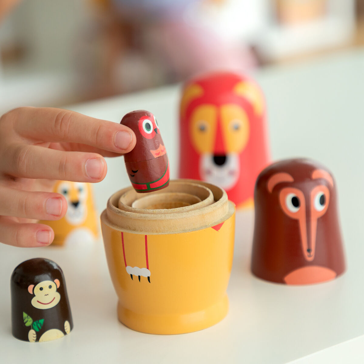 Rysk trädocka med djurfigurer Funimals InnovaGoods 11 Delar - 27