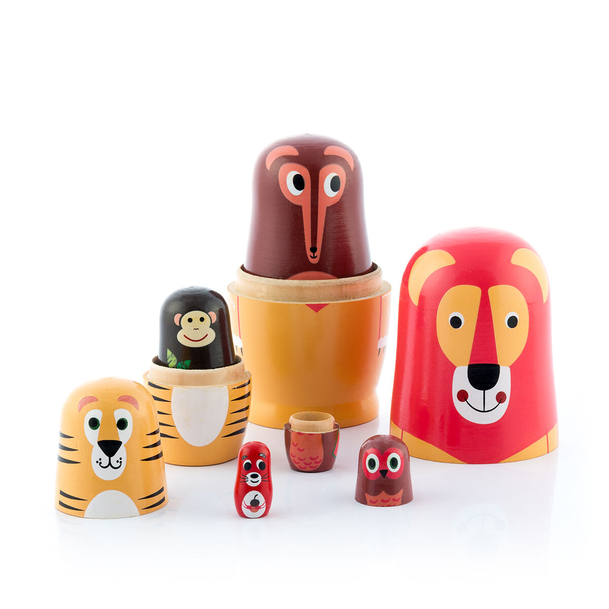 Rysk trädocka med djurfigurer Funimals InnovaGoods 11 Delar - 25