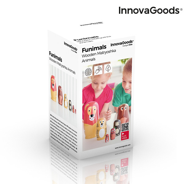 Rysk trädocka med djurfigurer Funimals InnovaGoods 11 Delar - 2