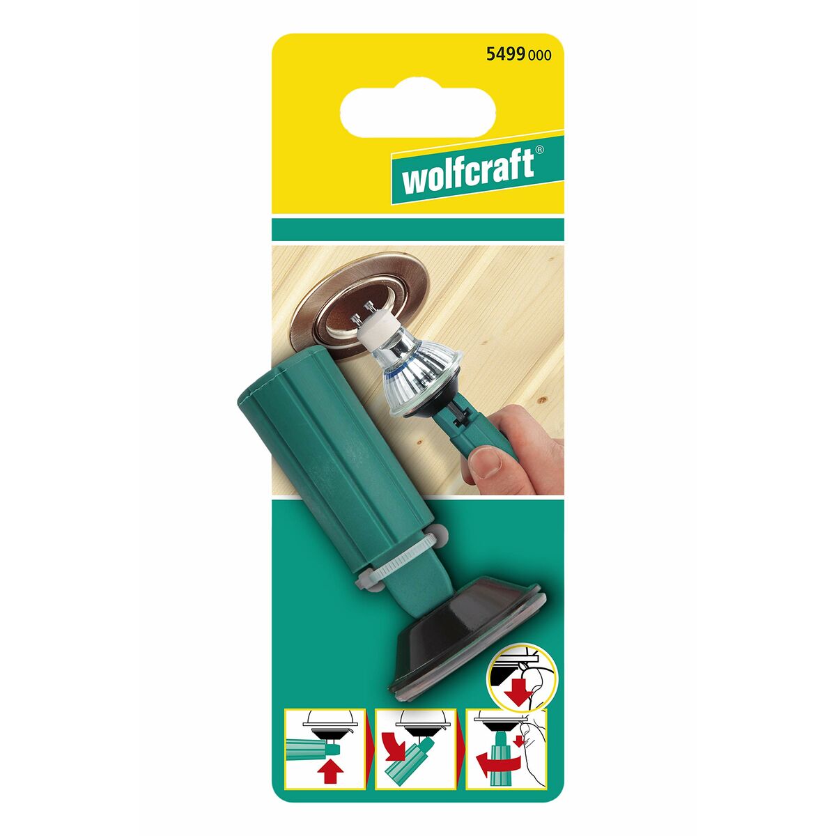 Sugkopp Wolfcraft 5499000 Glödlampshållare - 2