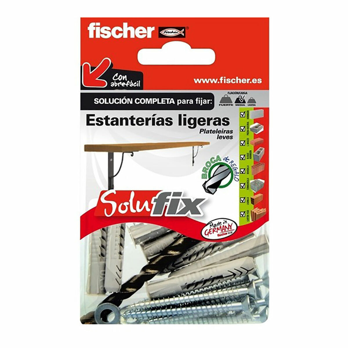 Fästsats Fischer Solufix 502685 Hyllor - 2