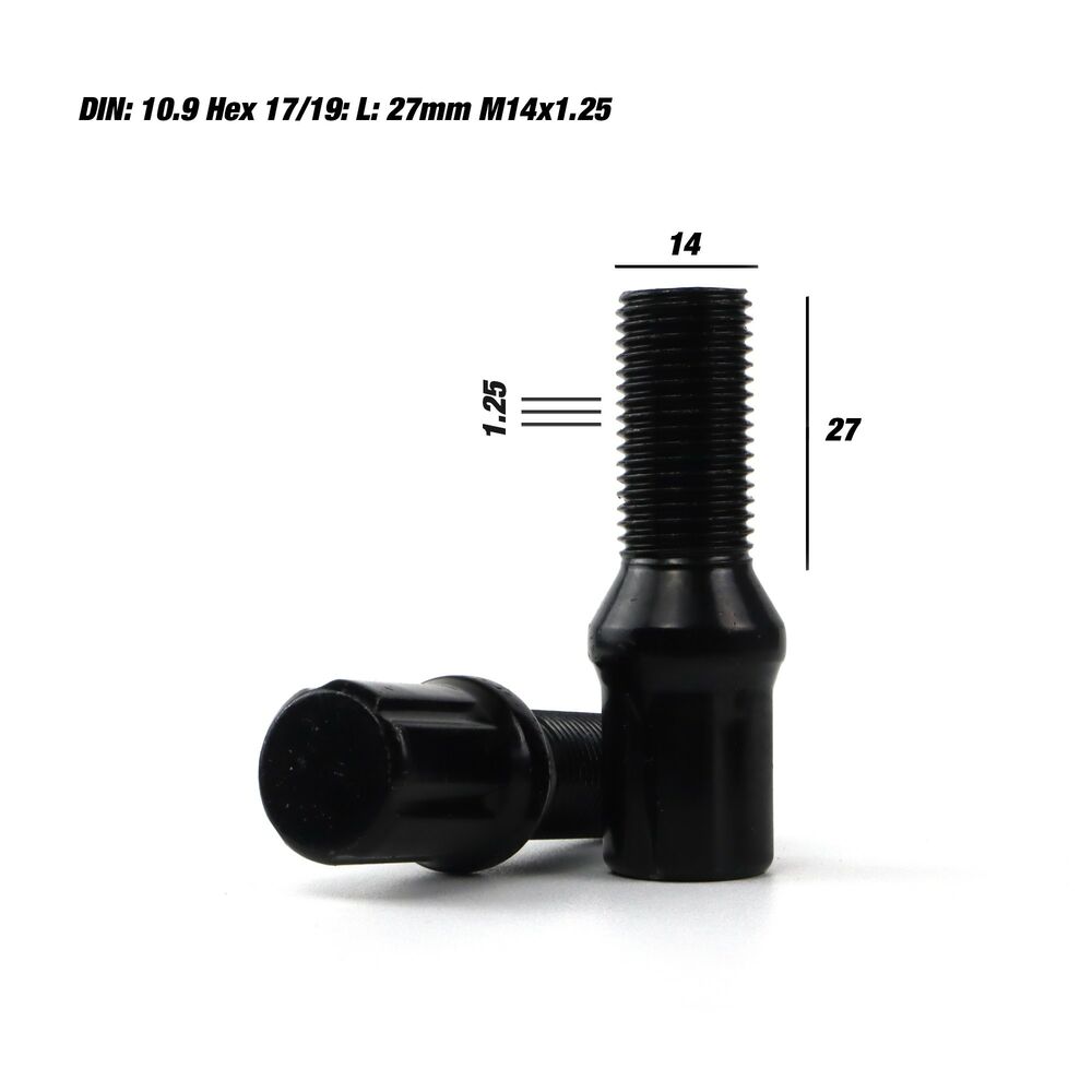 Set Skruv OMP 27 mm Svart 20 uds M14 x 1,25 - 5
