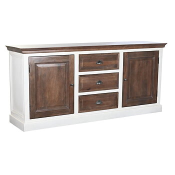 Skänk DKD Home Decor Vit Mörkbrun Mangoträ 180 x 46 x 83 cm
