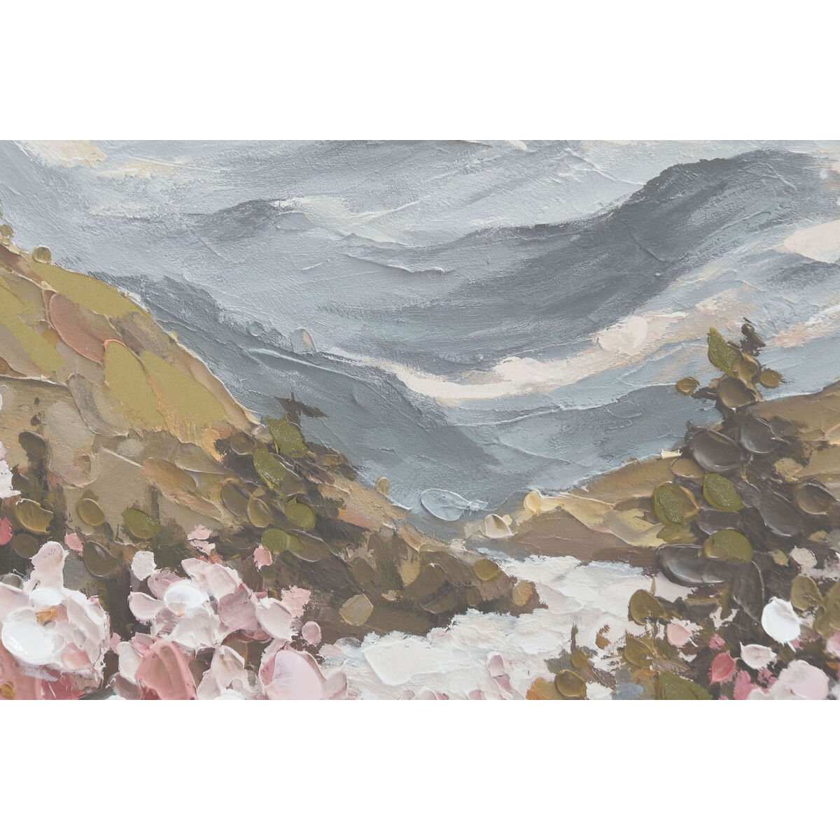 Kanvas Home ESPRIT Vit Rosa Berg 80 x 3,5 x 80 cm (2 antal) - 3