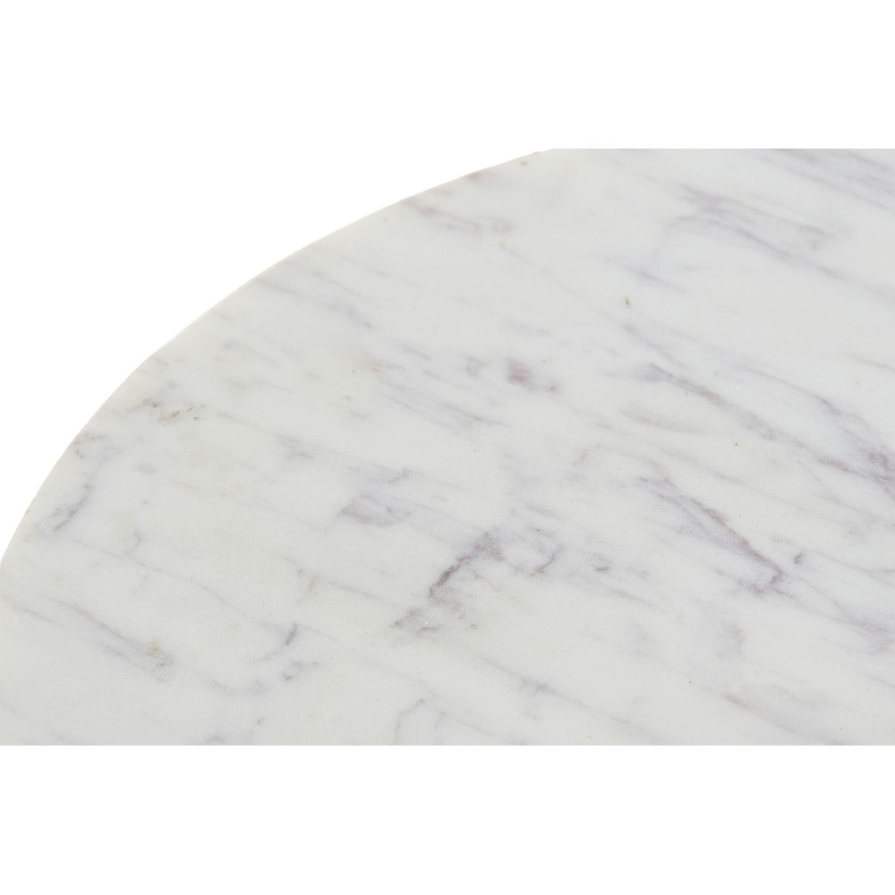 Sidobord DKD Home Decor 30,5 x 30,5 x 50 cm Gyllene Vit Plast Marmor Järn - 2