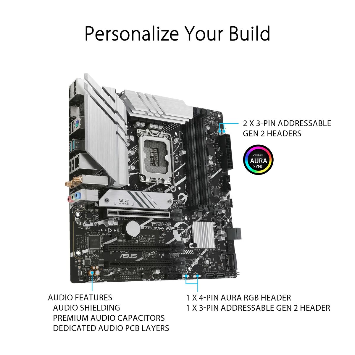Moderkort Asus PRIME B760M-A WIFI D4 LGA 1700 Intel B760 - 5