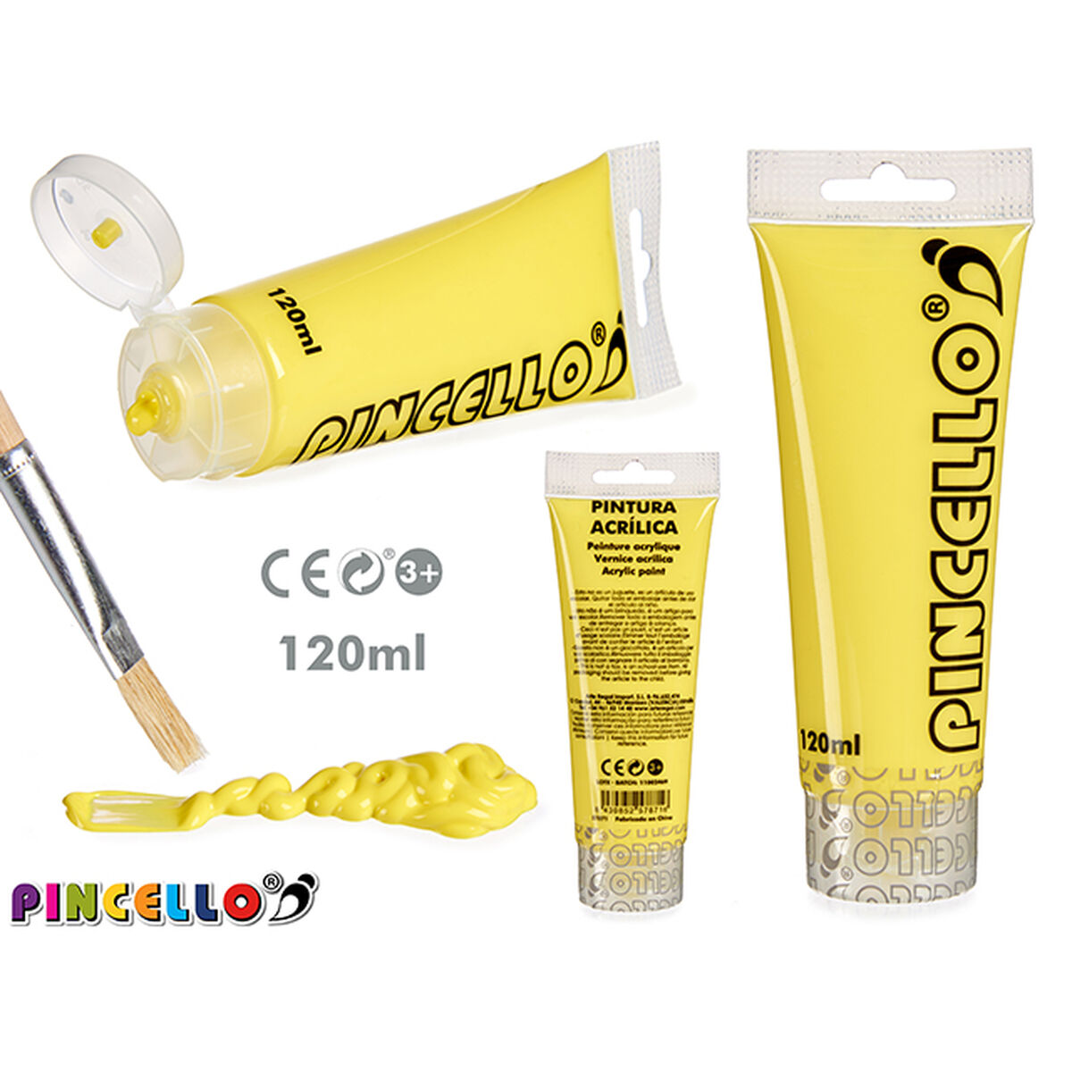 Akrylfärg Pincello Gul 120 ml