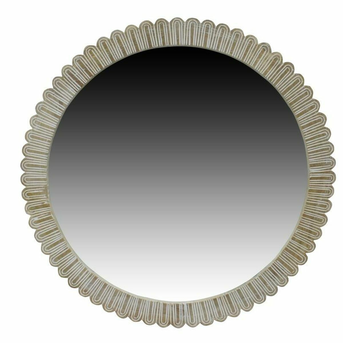 Väggspegel DKD Home Decor Naturell Kolonial Avskalad 71 x 3 x 71 cm - 3