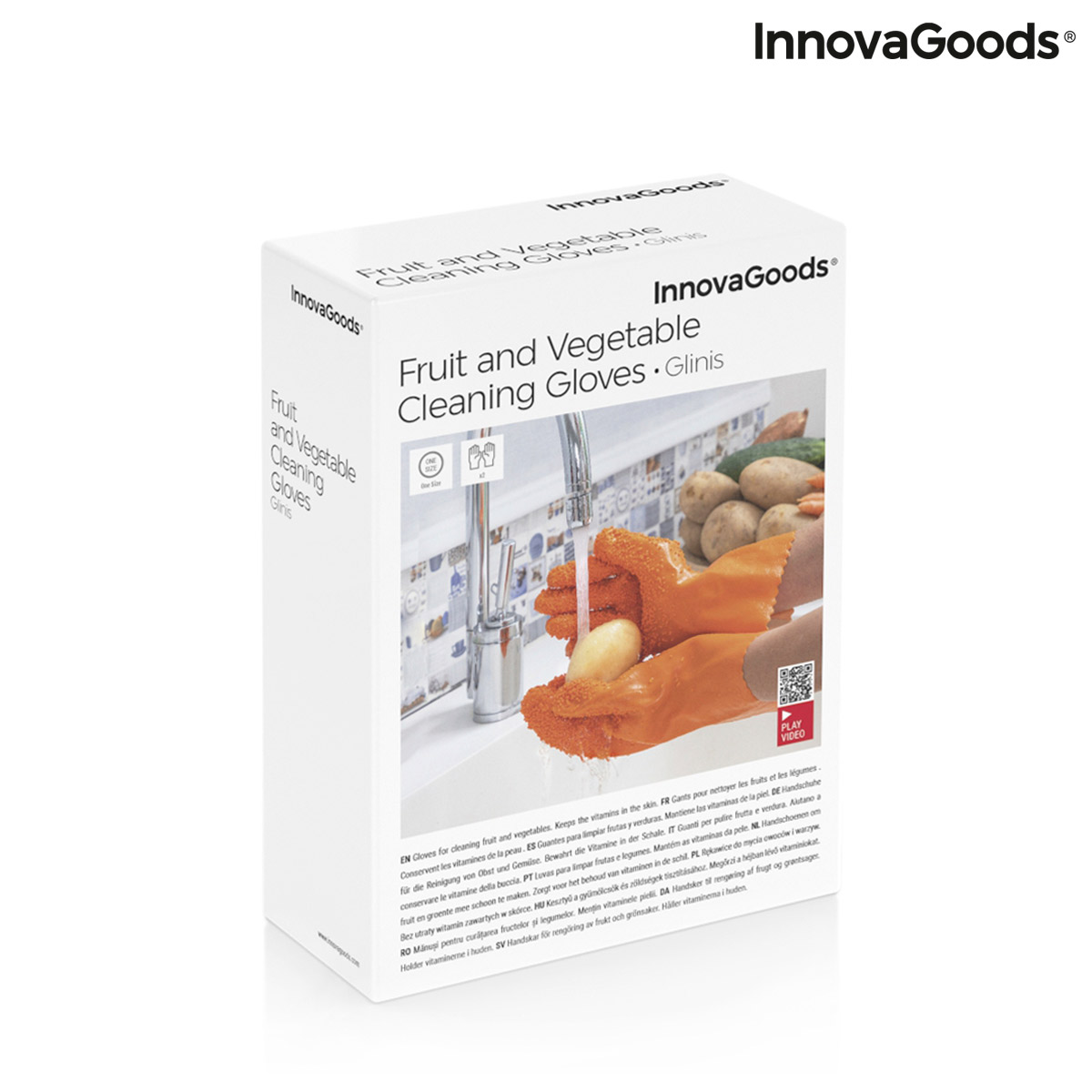 Handskar för Rengöring av Frukt och Grönsaker Glinis InnovaGoods - 2