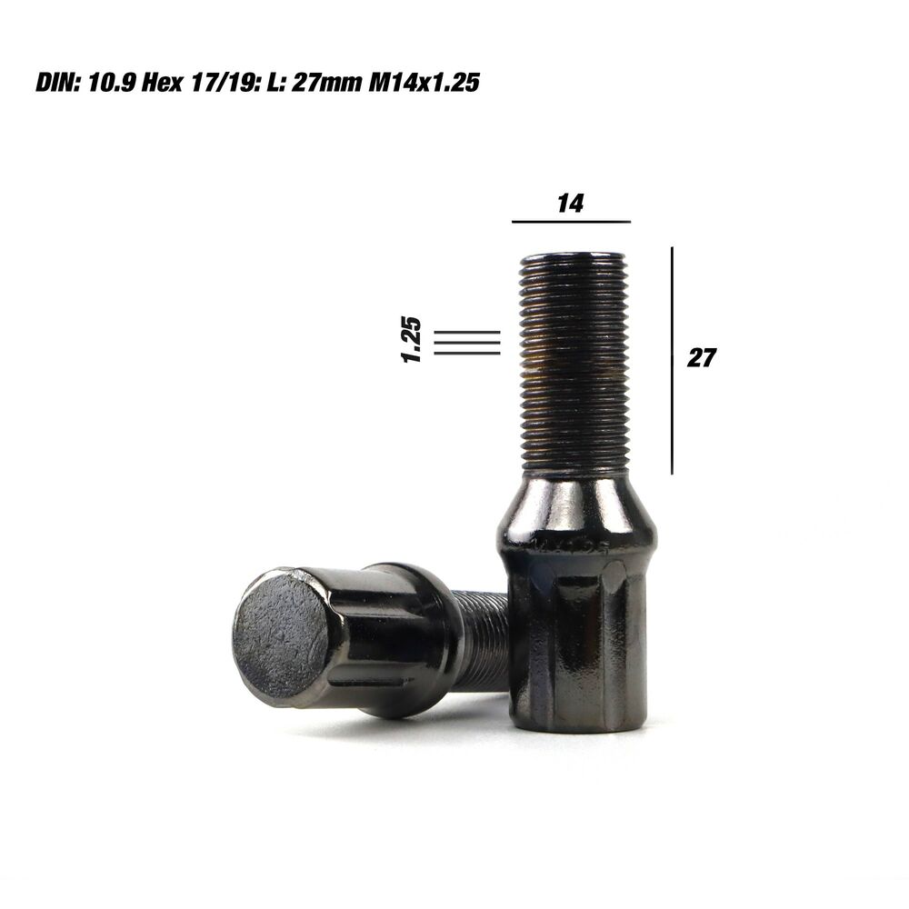 Set Skruv OMP 27 mm Antracitgrå 20 uds M14 x 1,25 - 5