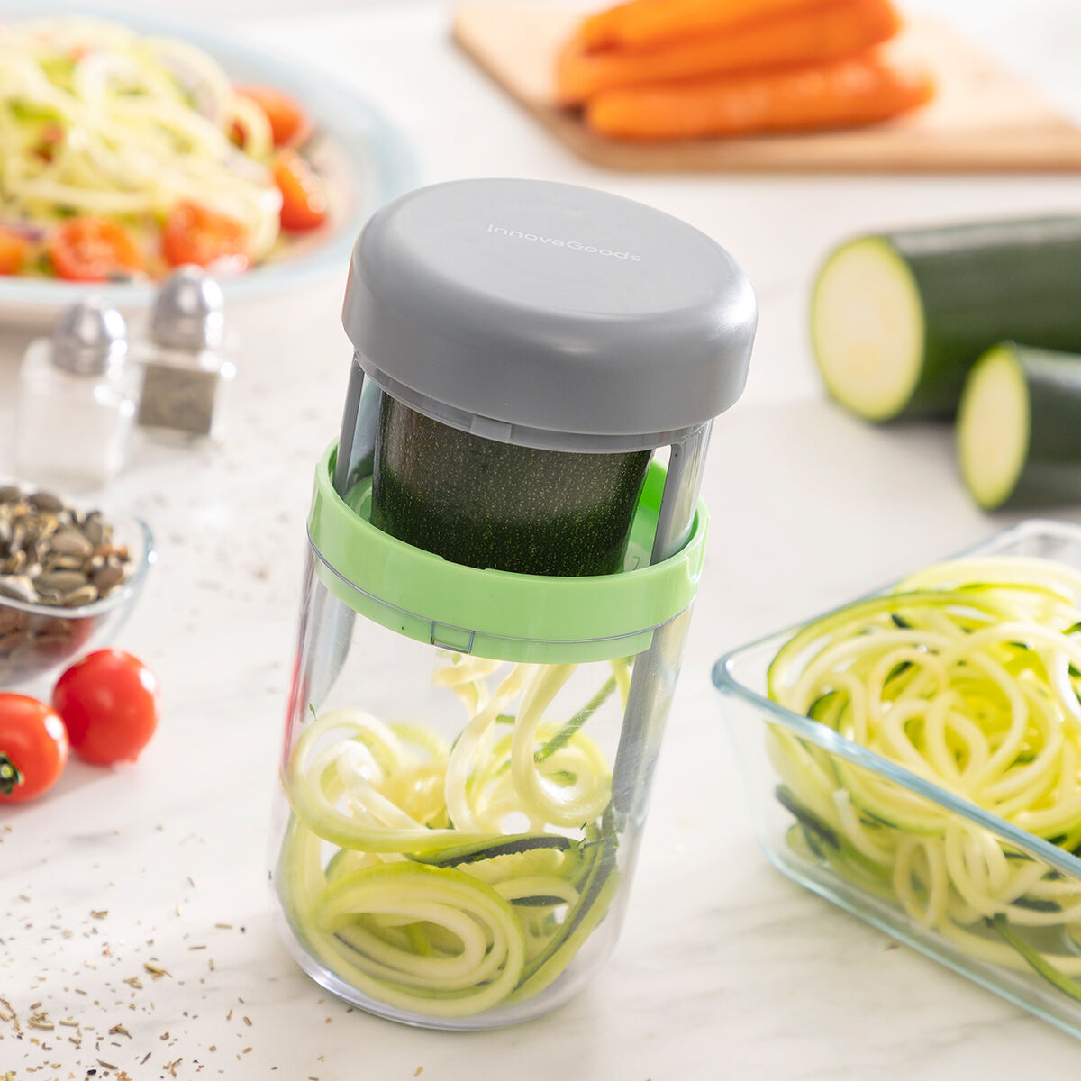 Grönsaksskärare för Spiraler och Rivjärn med Recept Vigizer InnovaGoods - 29