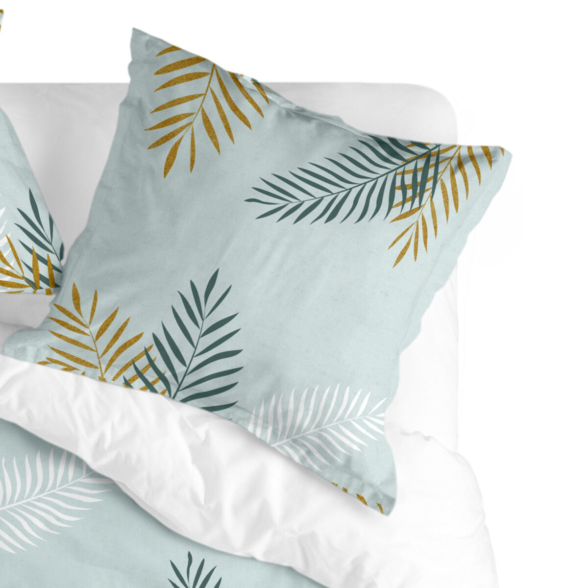 Örngott HappyFriday Blanc Foliage Mint Multicolour 60 x 60 cm - 6