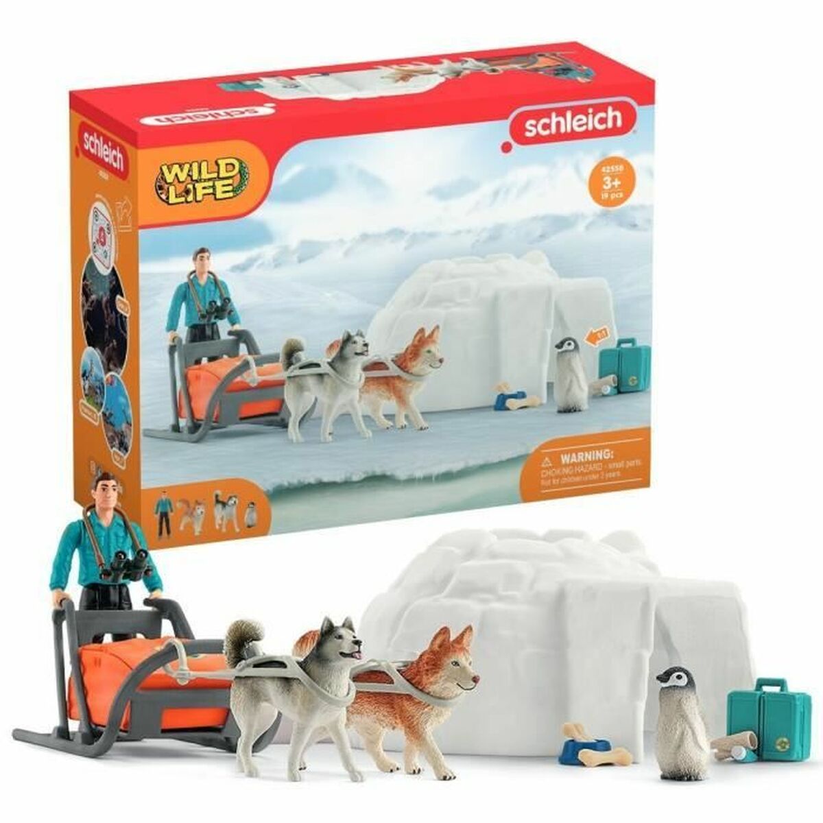 Playset Schleich 42558 Wild Life Antarctica Expedition Set 16 Delar 19 Delar