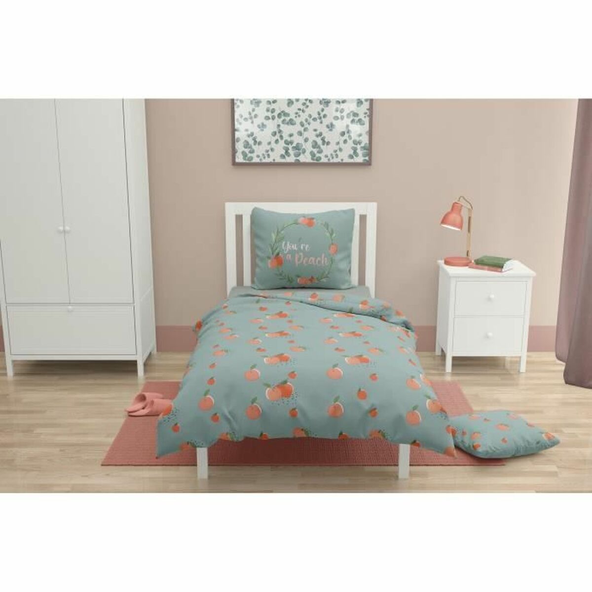 Täckslagsset Roupillon peach 140 x 200 cm Grön 2 Delar - 3