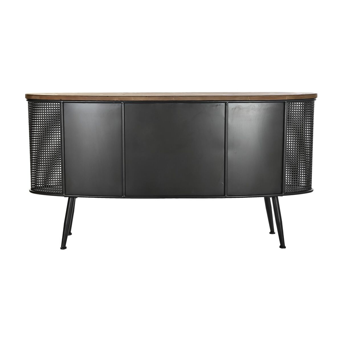 Skänk DKD Home Decor 145,5 x 45 x 76 cm Gran Svart Metall Brun - 2