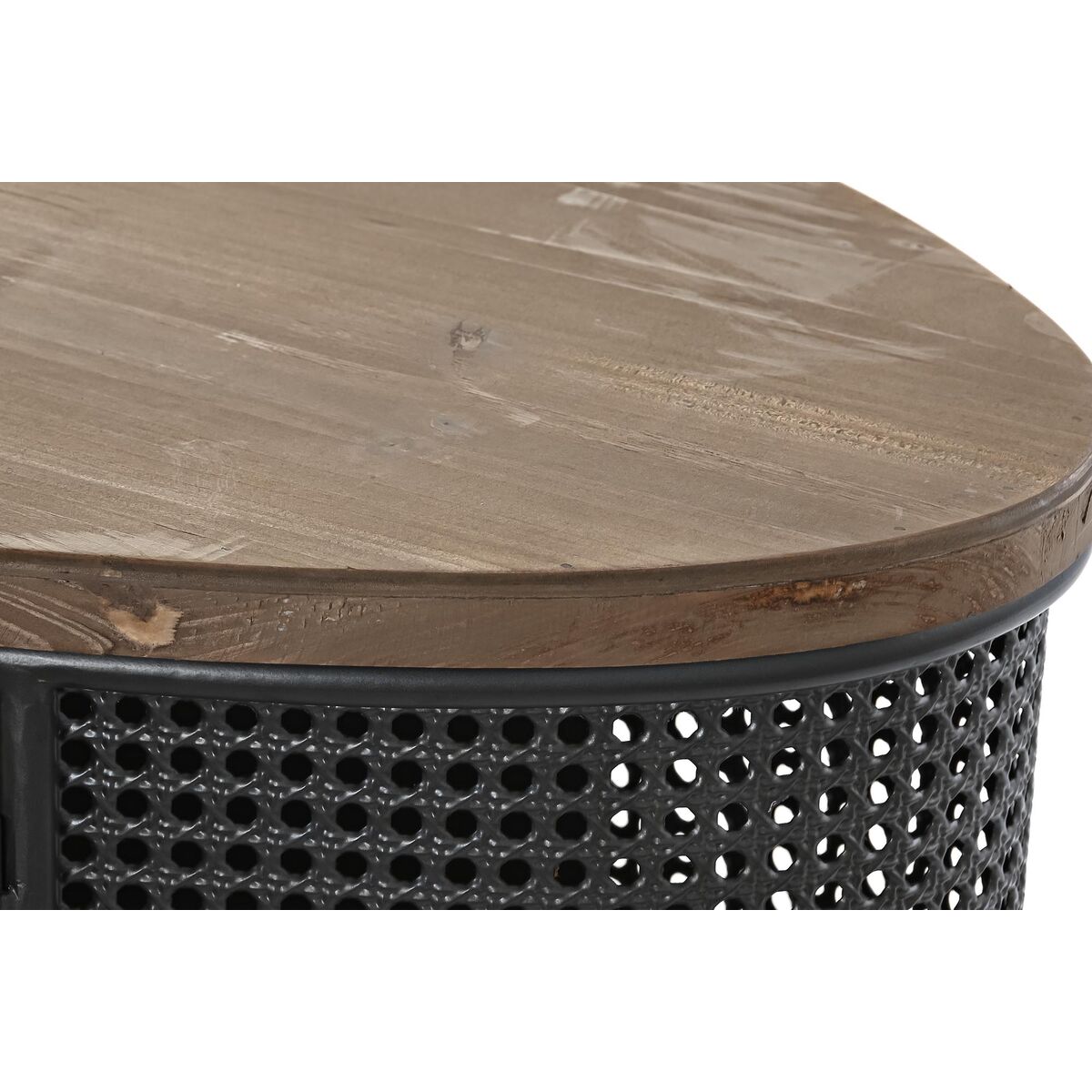 Skänk DKD Home Decor 145,5 x 45 x 76 cm Gran Svart Metall Brun - 6