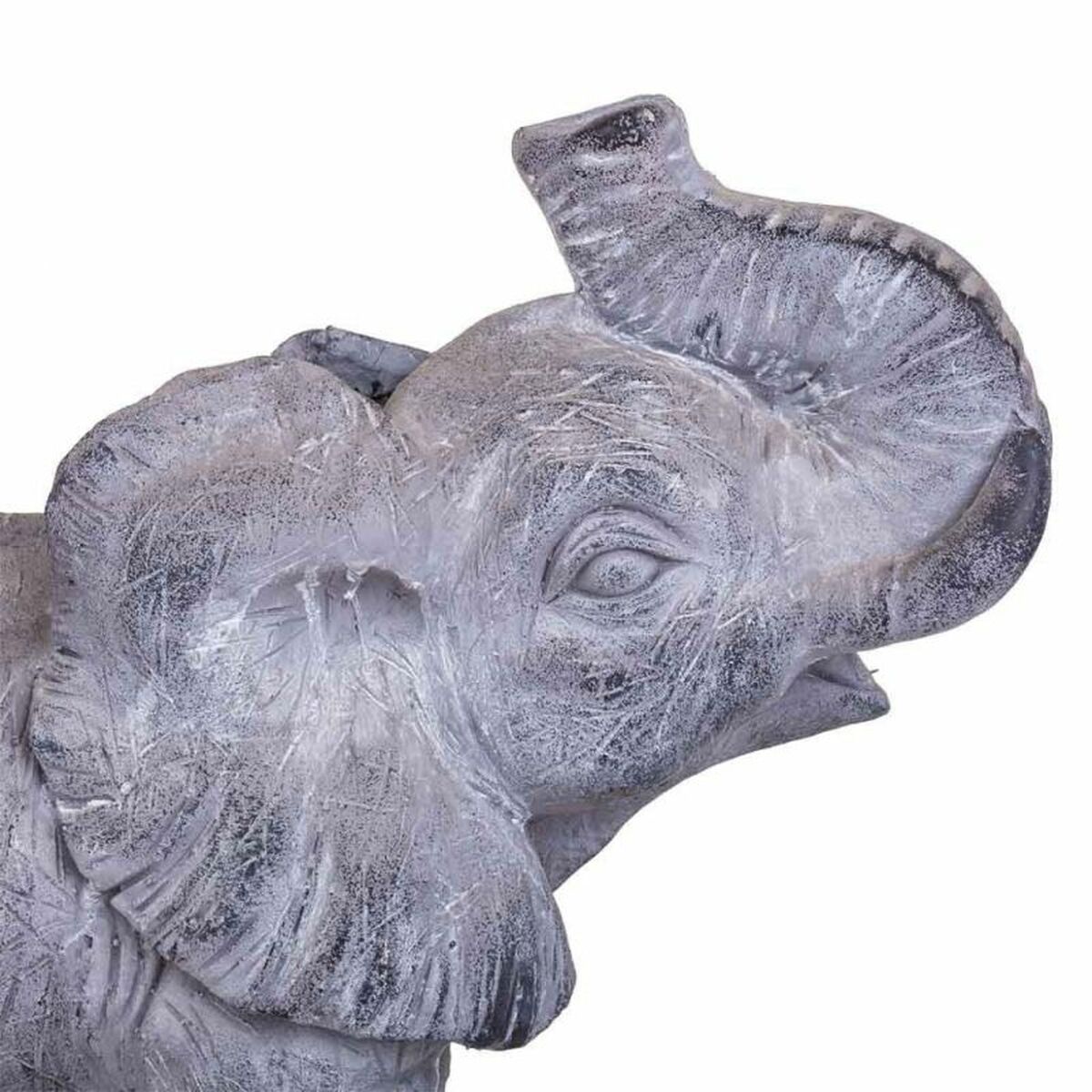Prydnadsfigur Alexandra House Living Grå Elefant 26 x 40 x 35 cm - 5