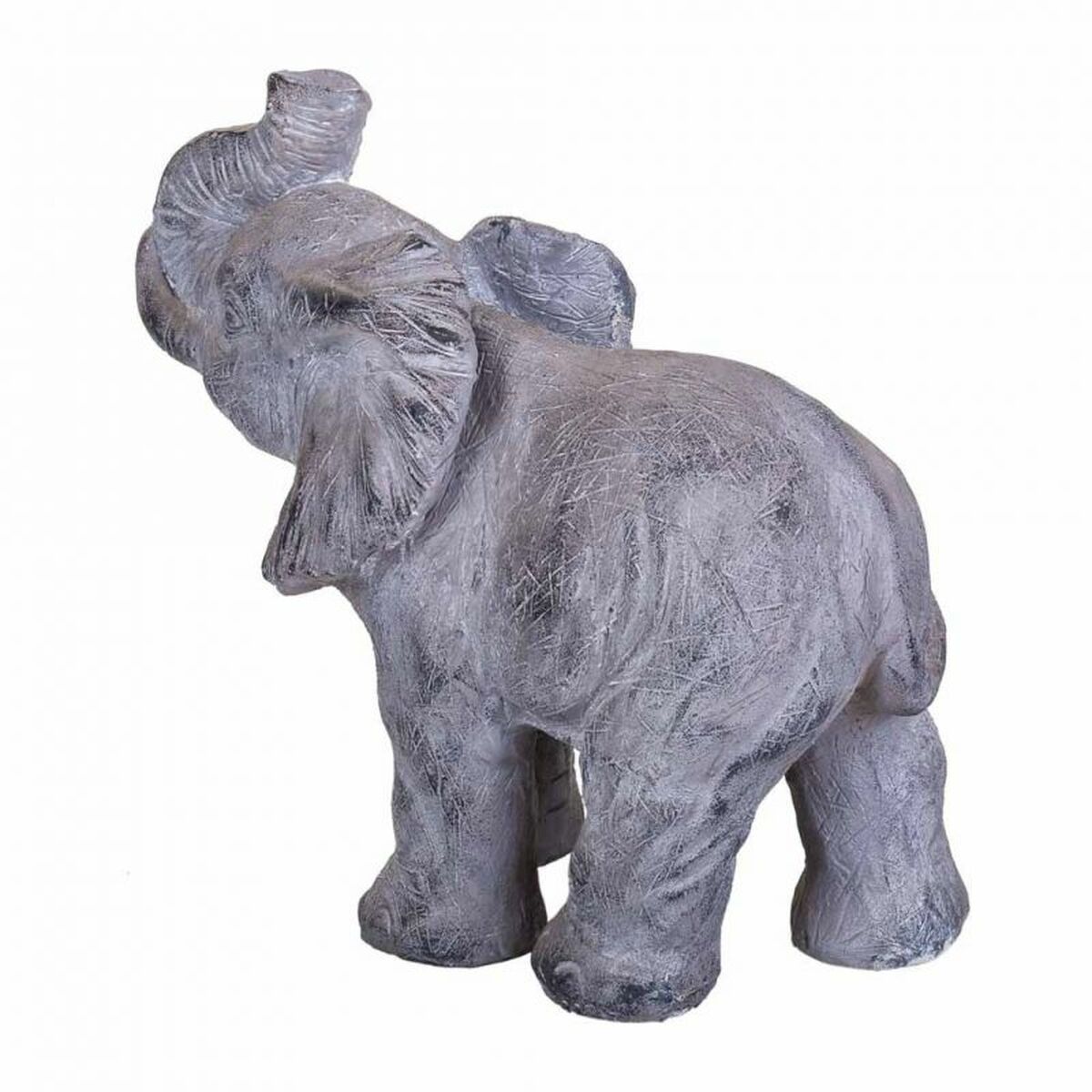 Prydnadsfigur Alexandra House Living Grå Elefant 26 x 40 x 35 cm - 4