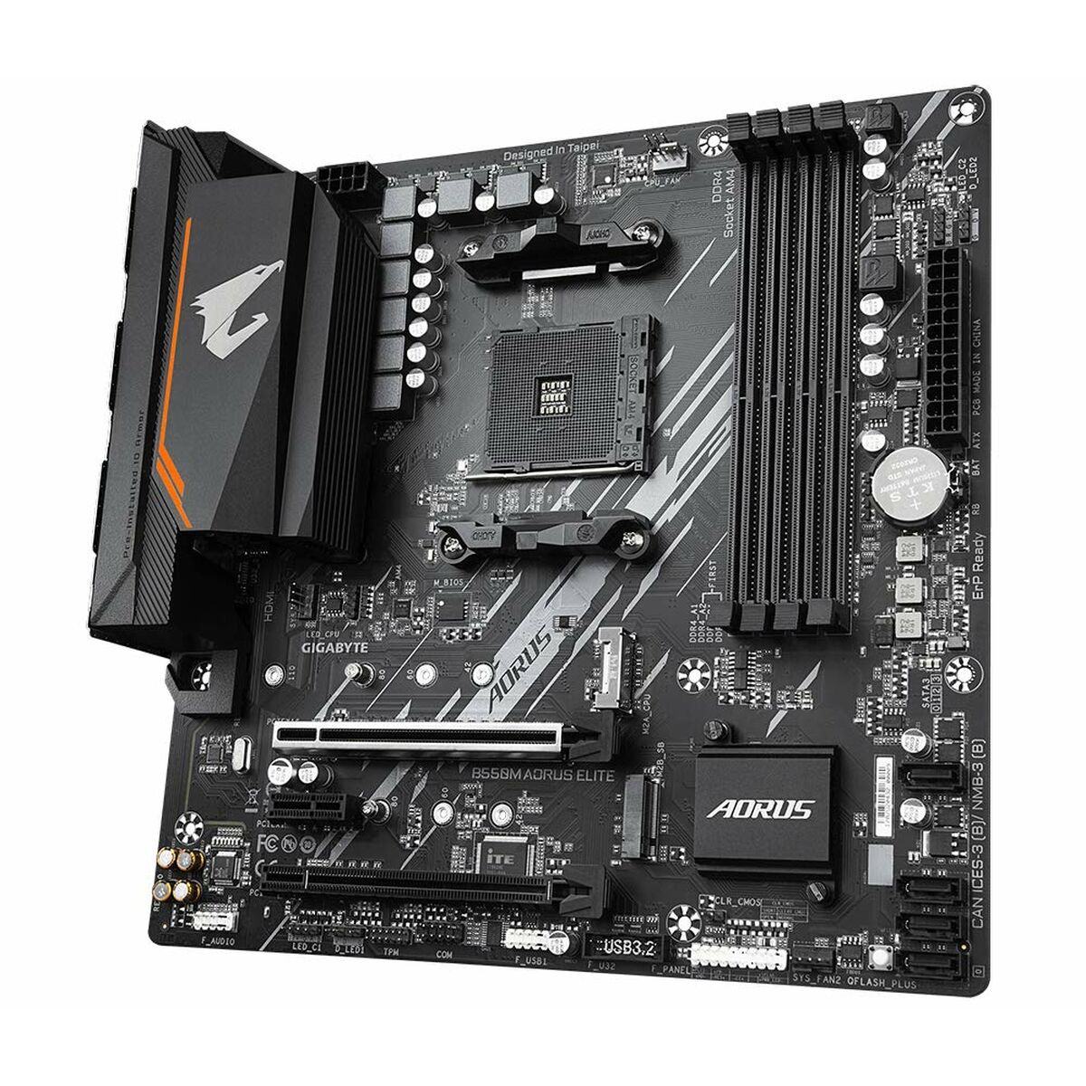 Moderkort Gigabyte B550M AORUS ELITE mATX AM4     AMD B550 AMD AMD AM4 - 4
