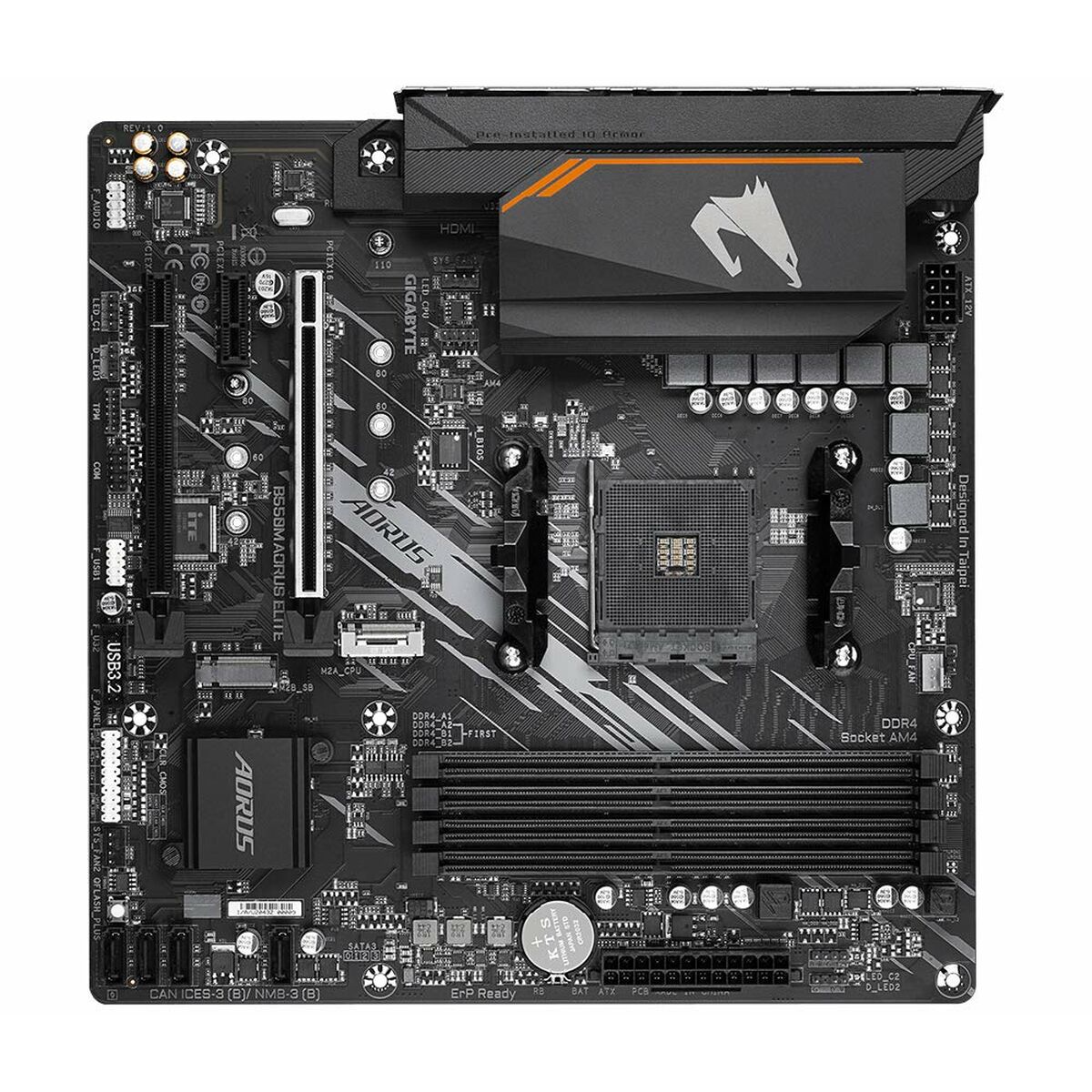 Moderkort Gigabyte B550M AORUS ELITE mATX AM4     AMD B550 AMD AMD AM4 - 2