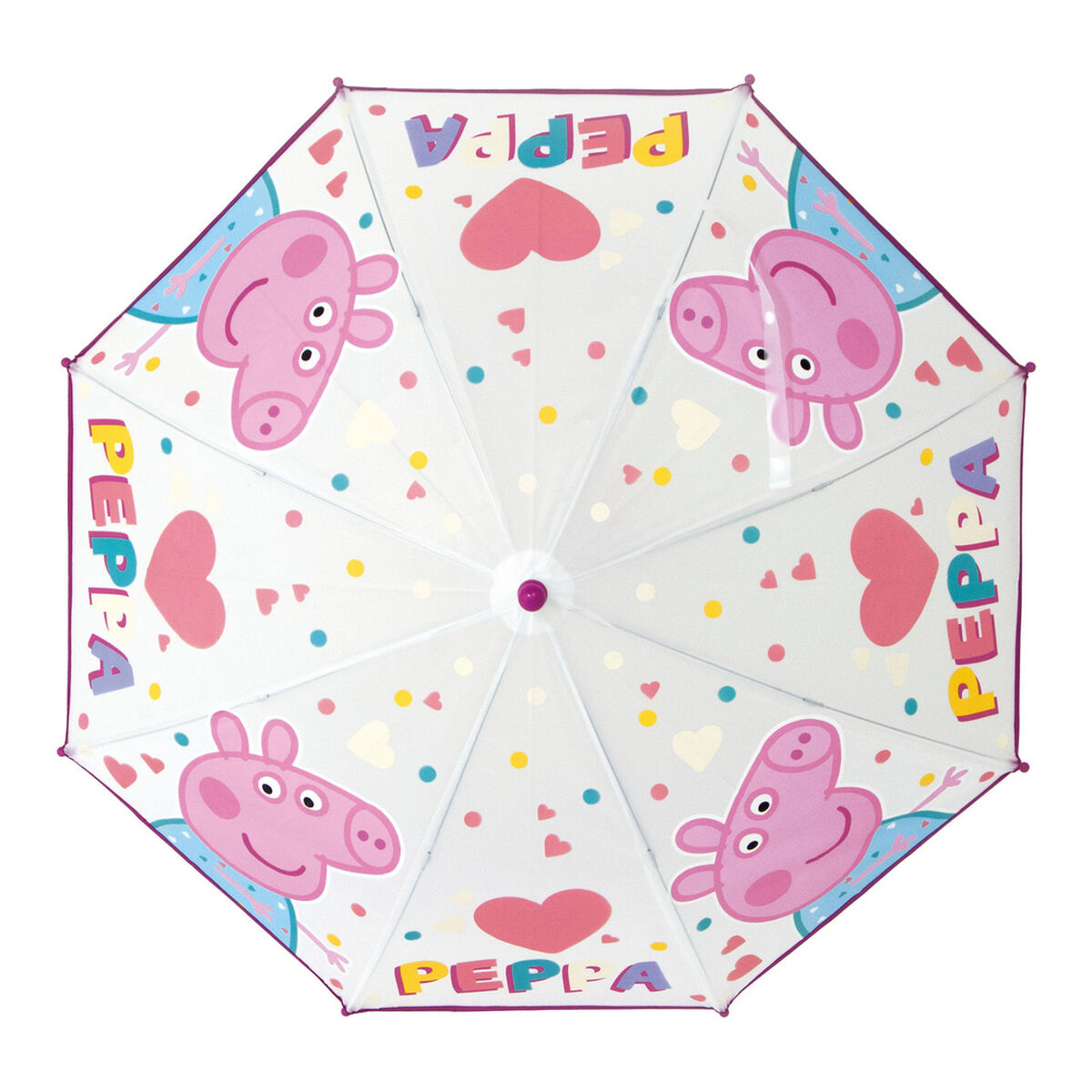 Paraply Peppa Pig Having Fun Ljusrosa 46 cm - 3