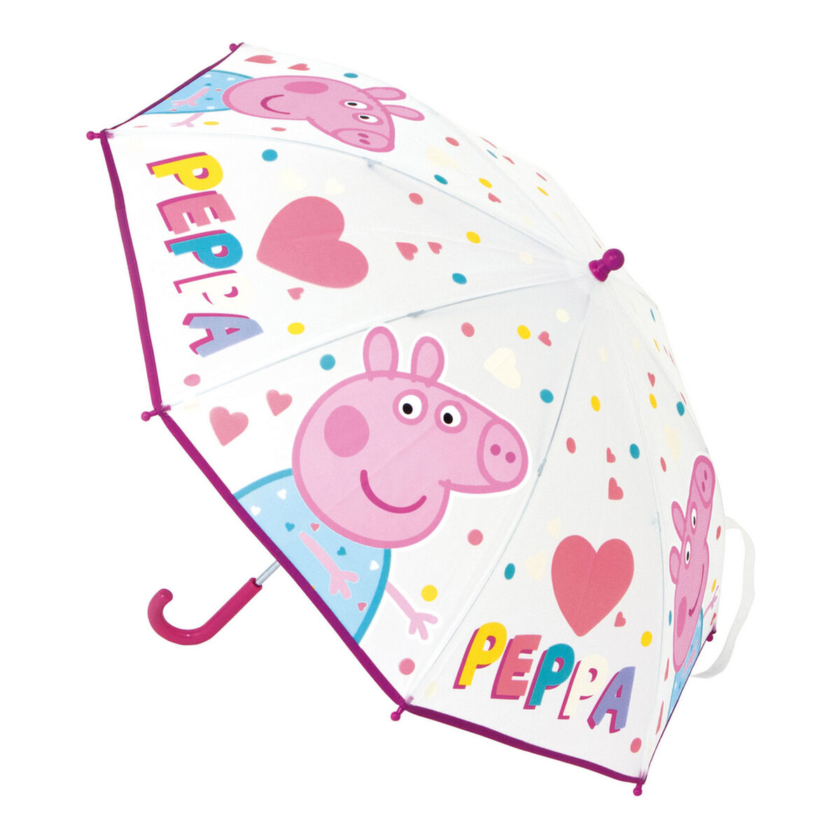 Paraply Peppa Pig Having Fun Ljusrosa 46 cm - 2