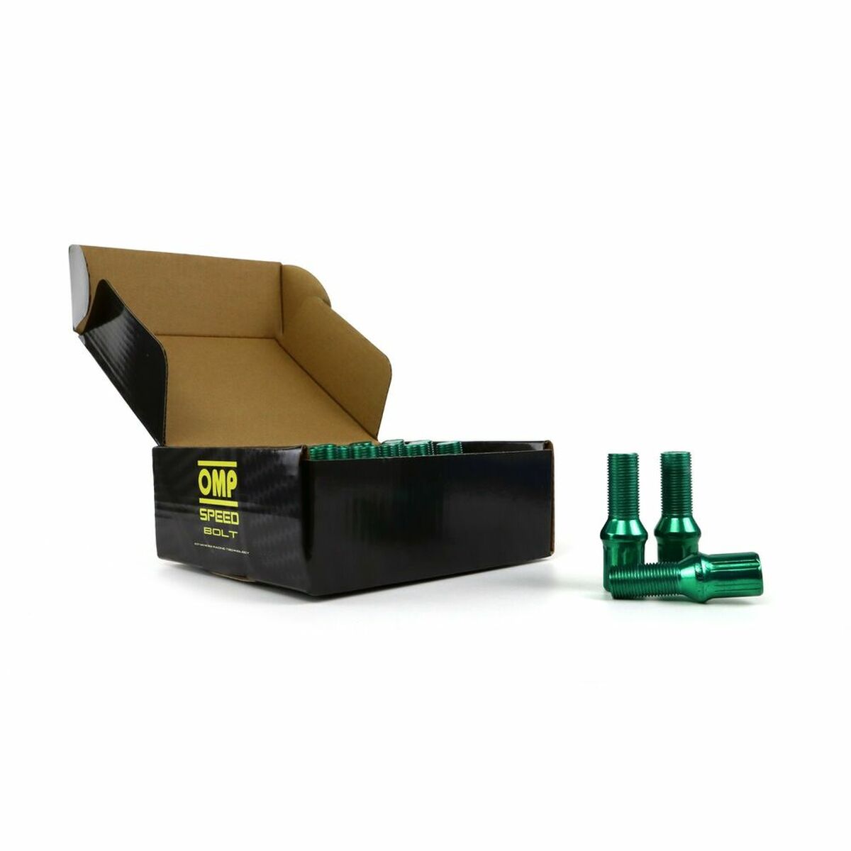 Set Skruv OMP 27 mm Grön 20 uds M14 x 1,25 - 12